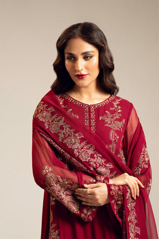 3 Piece Chiffon Embroidered (UF0026)