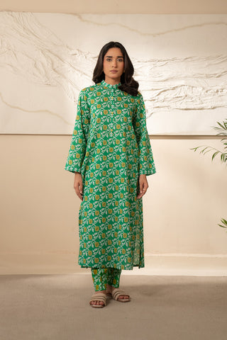 2 Piece Unstitched  Lawn Printed Suit (UC0037)