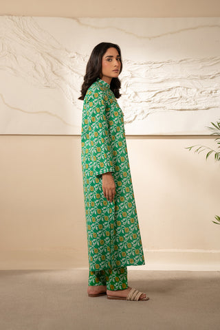 2 Piece Unstitched  Lawn Printed Suit (UC0037)