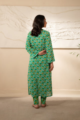 2 Piece Unstitched  Lawn Printed Suit (UC0037)