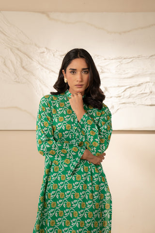 2 Piece Unstitched  Lawn Printed Suit (UC0037)