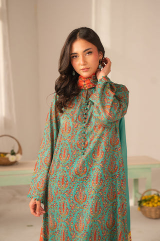3 Piece Printed Lawn Printed Unstitched Suit (UC0118)