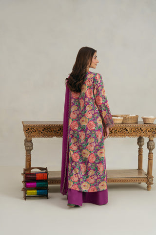 3 Piece Unstitched  Lawn Printed Suit (UC0039)