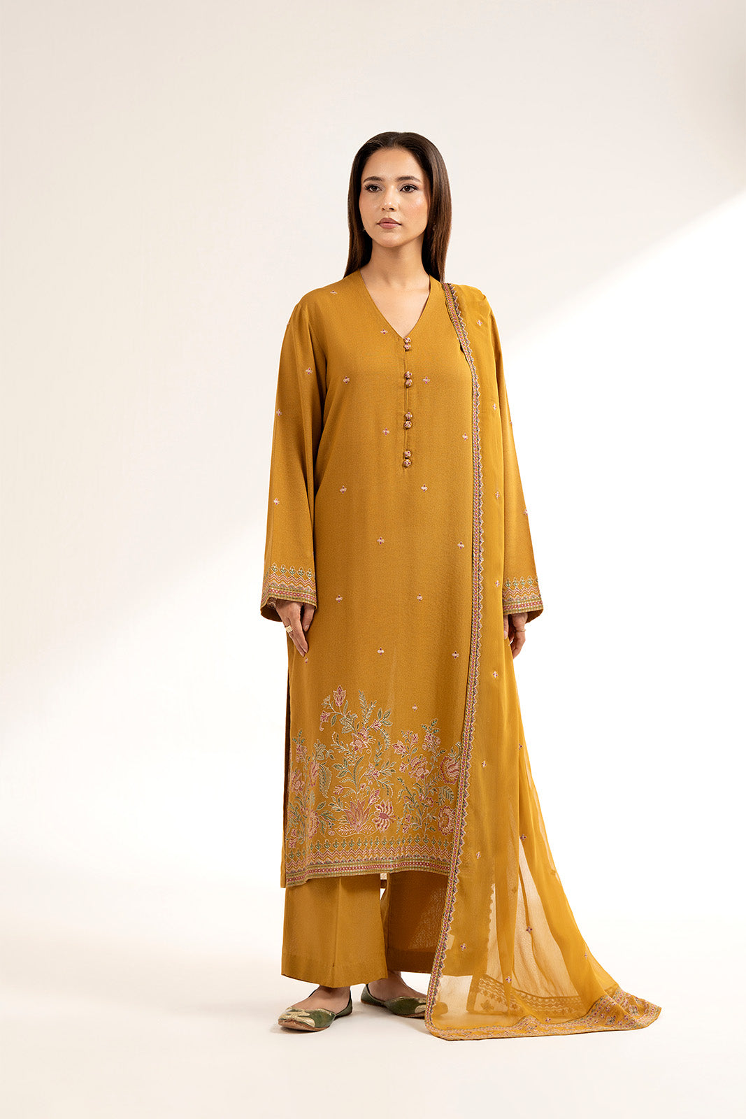 3 Piece Lawn Karandi Embroidered (CS0259)