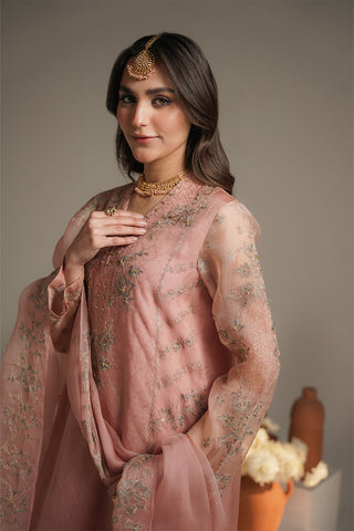 3 Piece Organza Embroidered Unstitched Suit (UF0035)