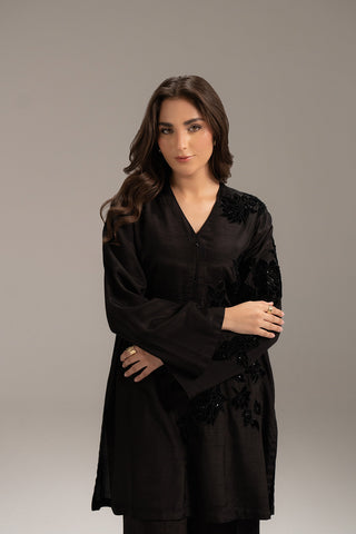 2 Piece Raw Silk Embroidered Suit (FL0113)