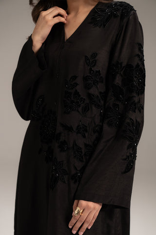 2 Piece Raw Silk Embroidered Suit (FL0113)