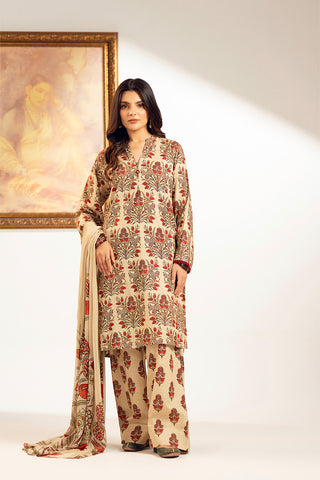 3 Piece Slub Khaddar Printed Suit (UC0073)