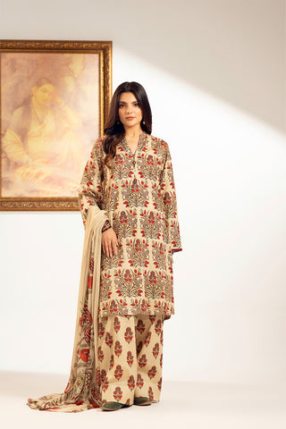 3 Piece Slub Khaddar Printed Suit (UC0073)