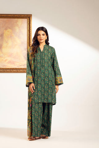 3 Piece Printed Cambric Printed Suit (UC0074)