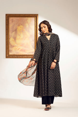 3 Piece Slub Khaddar Printed Suit (UC0076)
