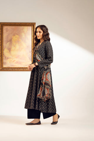 3 Piece Slub Khaddar Printed Suit (UC0076)