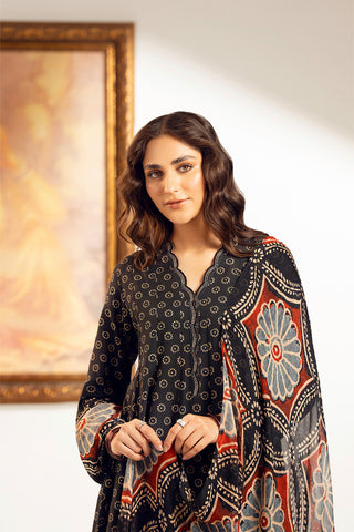3 Piece Slub Khaddar Printed Suit (UC0076)