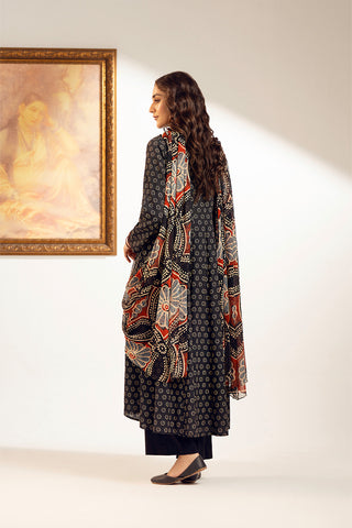 3 Piece Slub Khaddar Printed Suit (UC0076)