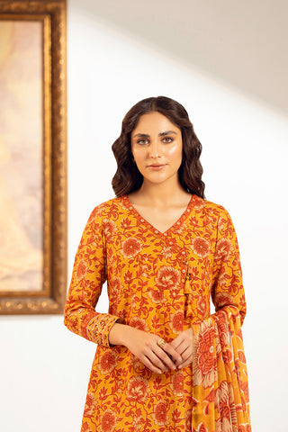 3 Piece Slub Khaddar Printed Suit (UC0077)