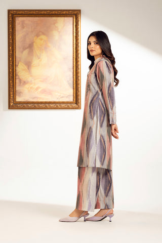 2 Piece Printed Slub Khaddar Embroidered Suit (UC0078)