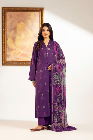3 Piece Printed Slub Khaddar Printed (UC0079)
