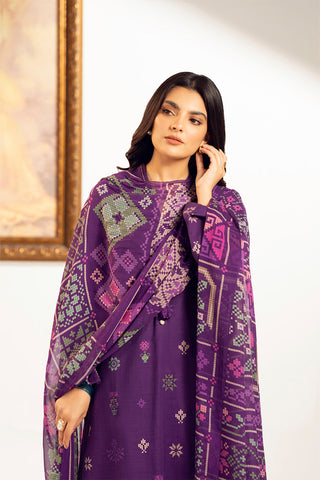 3 Piece Printed Slub Khaddar Printed (UC0079)