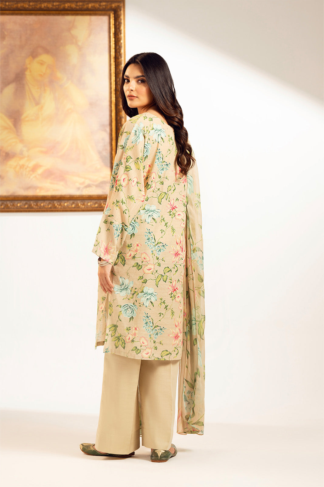 3 Piece Unstitched Slub Khaddar Printed Suit (UC0080)
