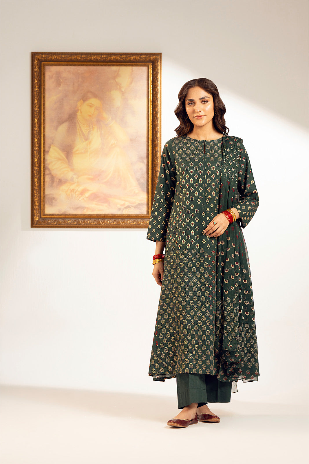 3 Piece Unstitched Printed Cambric Printed Suit (UC0081)