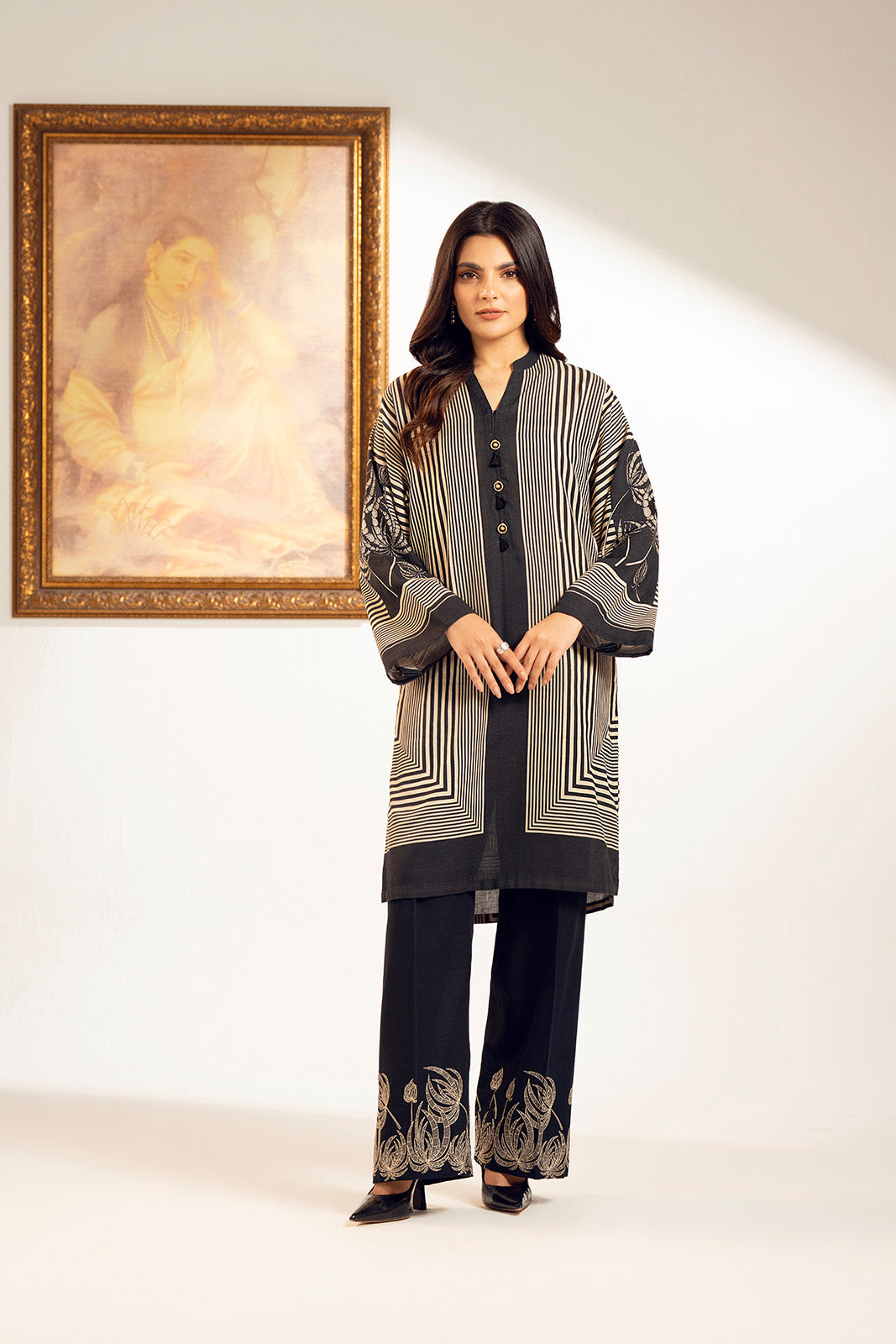 2 Piece Unstitched Printed Slub Khaddar Printed Suit (UC0082)