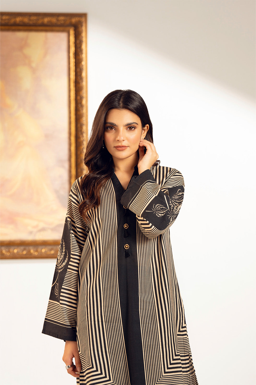 2 Piece Unstitched Printed Slub Khaddar Printed Suit (UC0082)