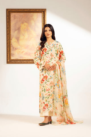 3 Piece Unstitched Printed Slub Khaddar Printed (UC0083)