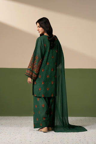 3 Piece Slub Khaddar Printed Unstitched Suit (UC0142)