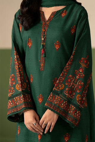 3 Piece Slub Khaddar Printed Unstitched Suit (UC0142)