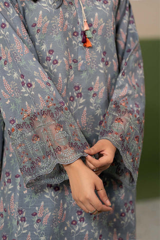3 Piece Printed Slub Khaddar Printed Unstitched Suit (UC0144)