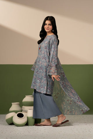 3 Piece Printed Slub Khaddar Printed Unstitched Suit (UC0144)