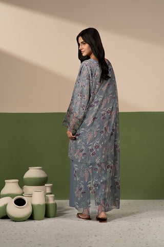 3 Piece Printed Slub Khaddar Printed Unstitched Suit (UC0144)