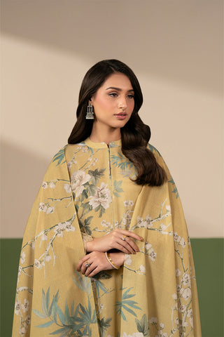 3 Piece Printed Lawn Karandi Embroidered Unstitched Suit (UC0145)