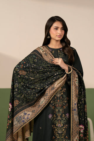 3 Piece Slub Khaddar Embroidered Unstitched Suit (UC0146)
