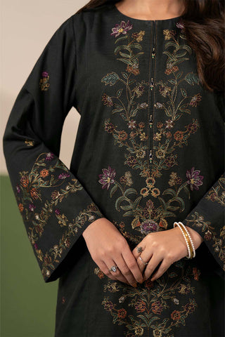 3 Piece Slub Khaddar Embroidered Unstitched Suit (UC0146)
