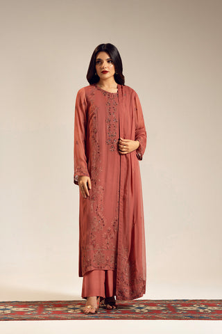 3 Piece Unstitched Chiffon Embroidered (UF0023)
