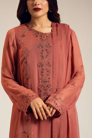 3 Piece Unstitched Chiffon Embroidered (UF0023)