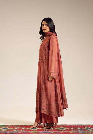 3 Piece Unstitched Chiffon Embroidered (UF0023)