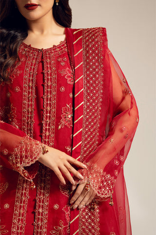 3 Piece Organza Embroidered (UF0024)