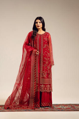 3 Piece Organza Embroidered (UF0024)