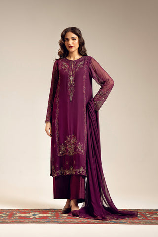 3 Piece Chiffon Embroidered (UF0025)
