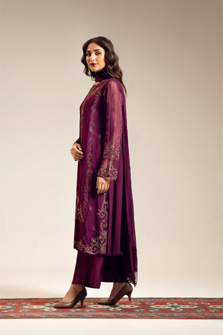 3 Piece Chiffon Embroidered (UF0025)