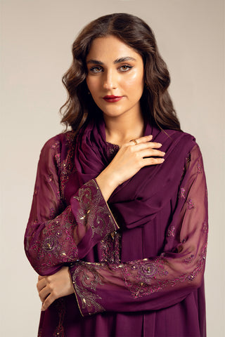 3 Piece Chiffon Embroidered (UF0025)