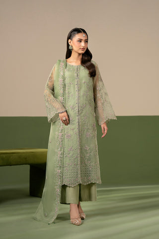 3 Piece Organza Embroidered Unstitched Suit (UF0047)