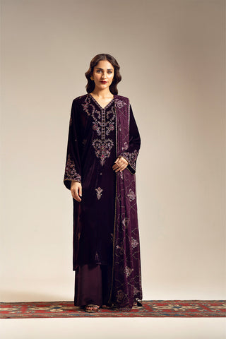 3 Piece Velvet Embroidered (UF0027)