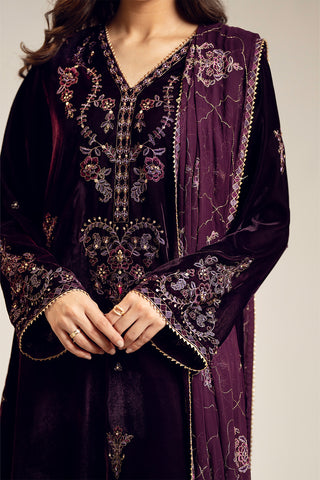 3 Piece Velvet Embroidered (UF0027)