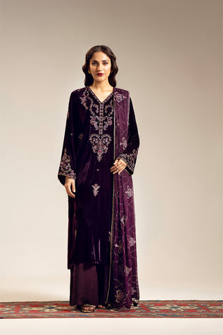 3 Piece Velvet Embroidered (UF0027)