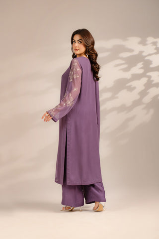 3 Piece Chiffon Embroidered Suit (FS0090)