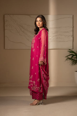 3 Piece Chiffon Embroidered Suit (UF0016)