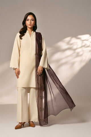 1 Piece Chiffon Embroidered Dupattas/Stoles (FD0074)